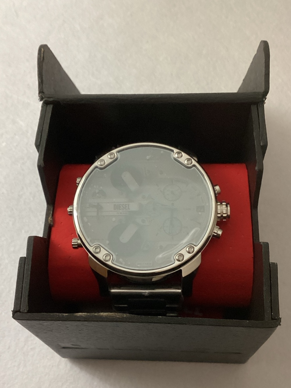 Diesel Mr Daddy 2.0 Large Chronograph Gray Dial Chrome Steel Band 57mm DZ7482